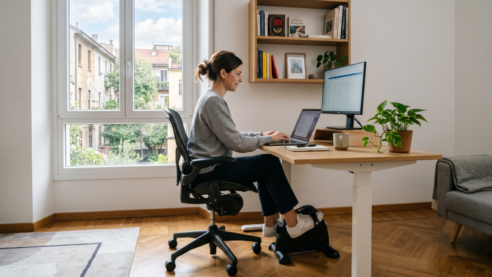 Allenamento pedaliera al pc